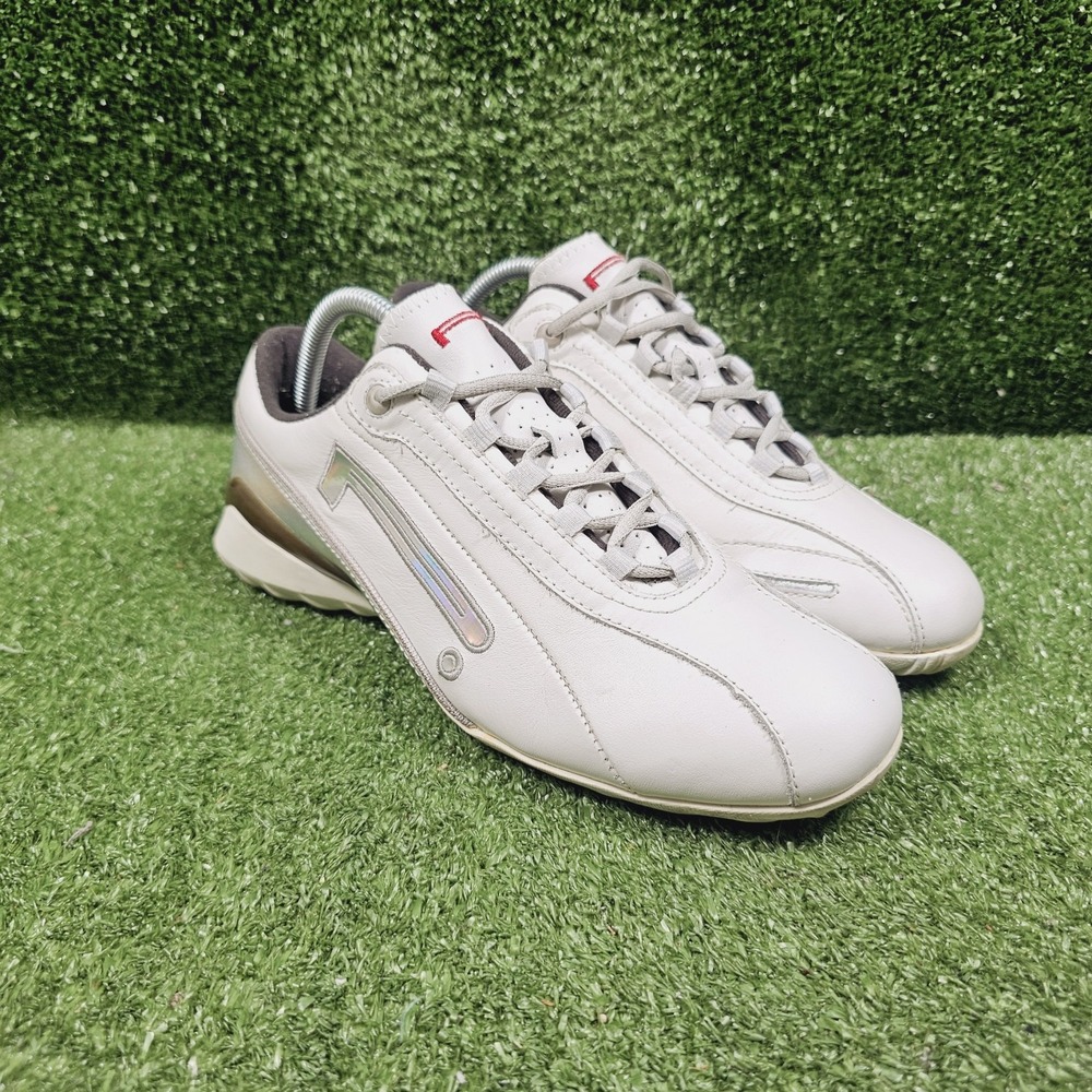 Pirelli Pzero White Leather Athletic Driving Sneakers Mens Size 8.5 EU 41